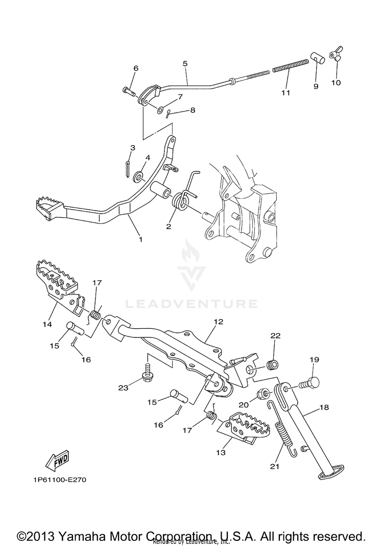 Stand Footrest Schematic
