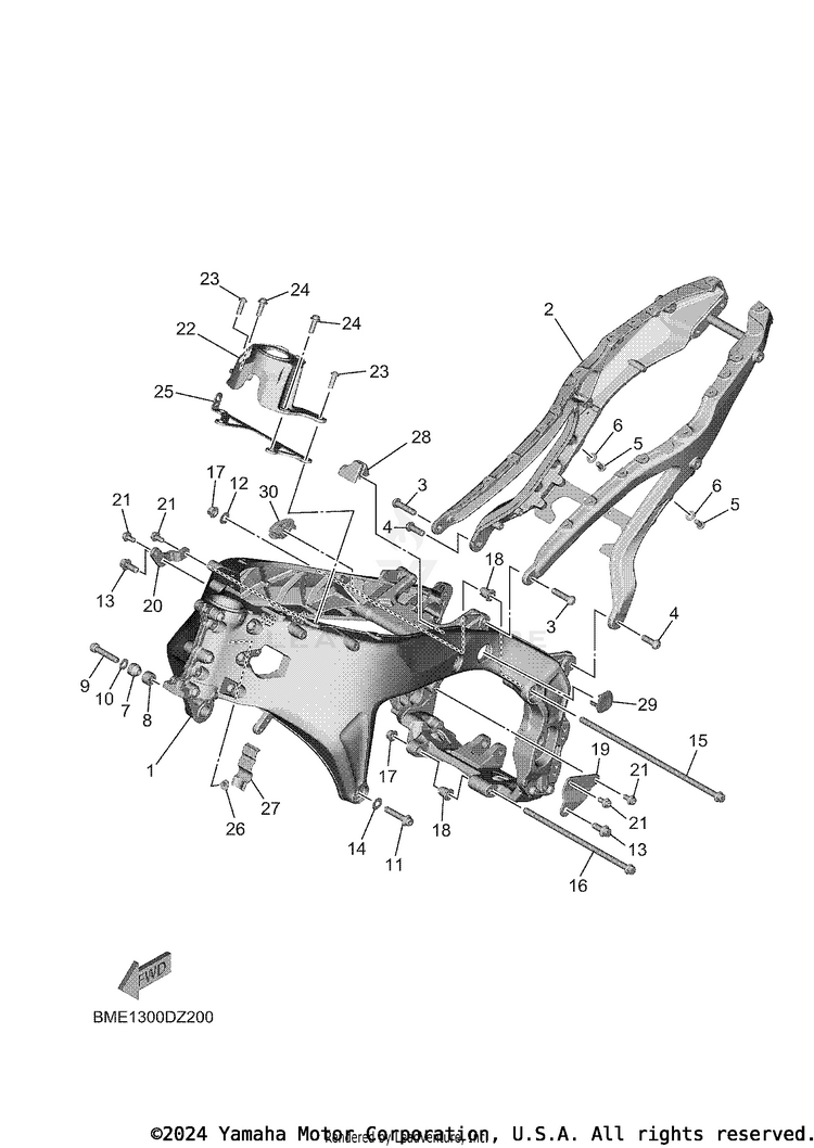 Frame MT09 - MT09RCB - 2024 Schematic