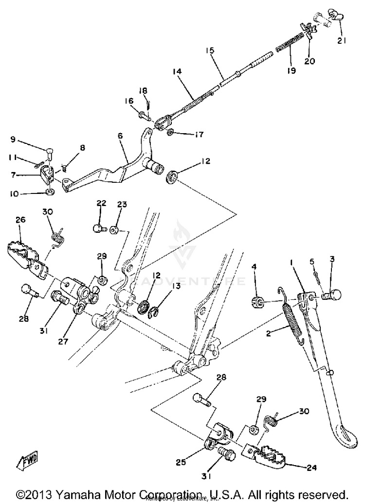 Stand - Footrest Schematic