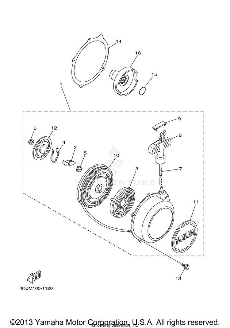 Starter WOLVERINE - YFM350FXN - 2001 Schematic