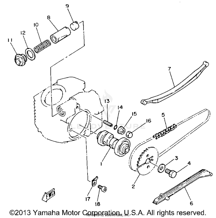 Camshaft - Chain Schematic