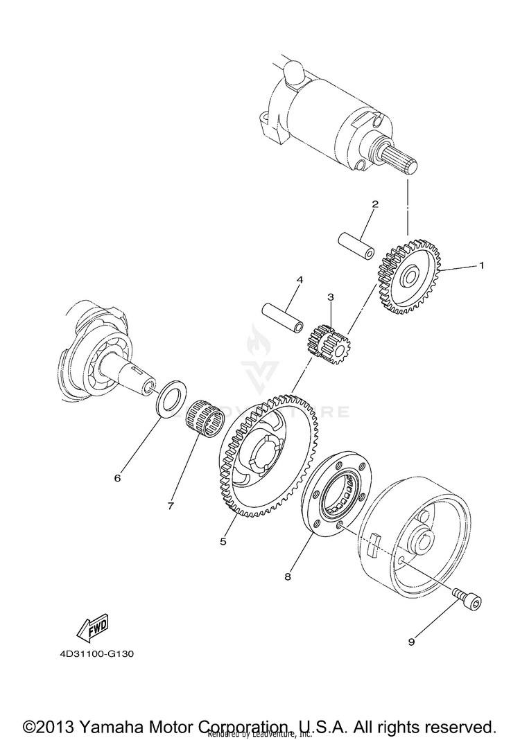Starter Clutch RAPTOR 250 - YFM25RYL - 2009 Schematic