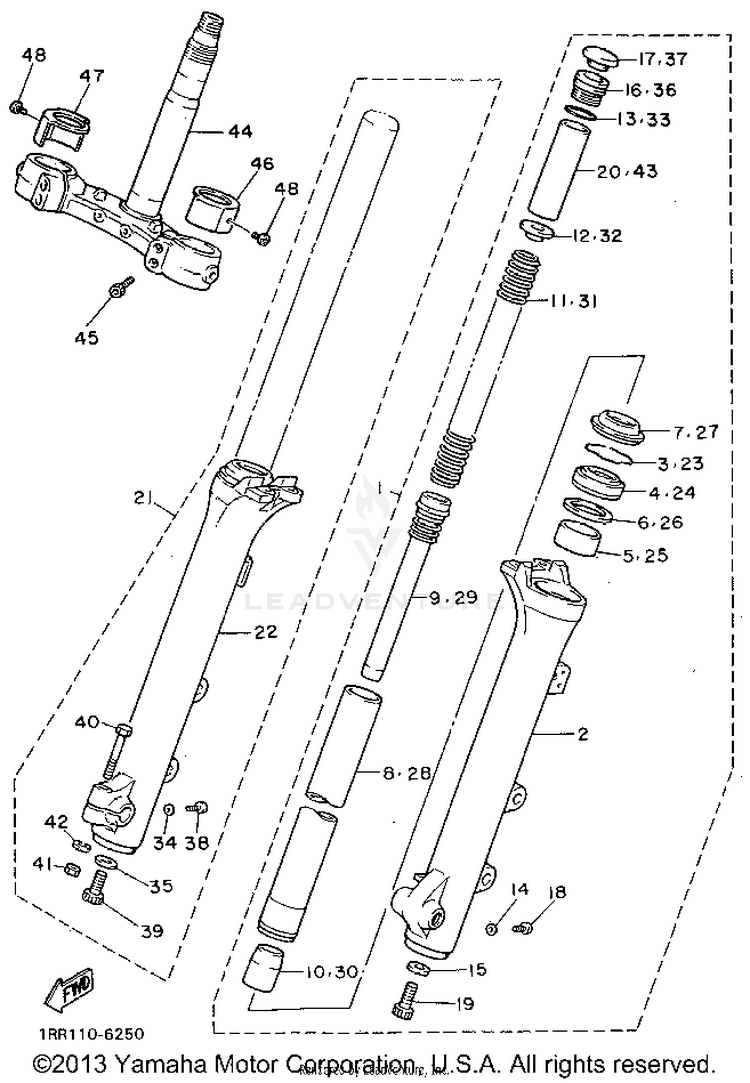 Front Fork Schematic