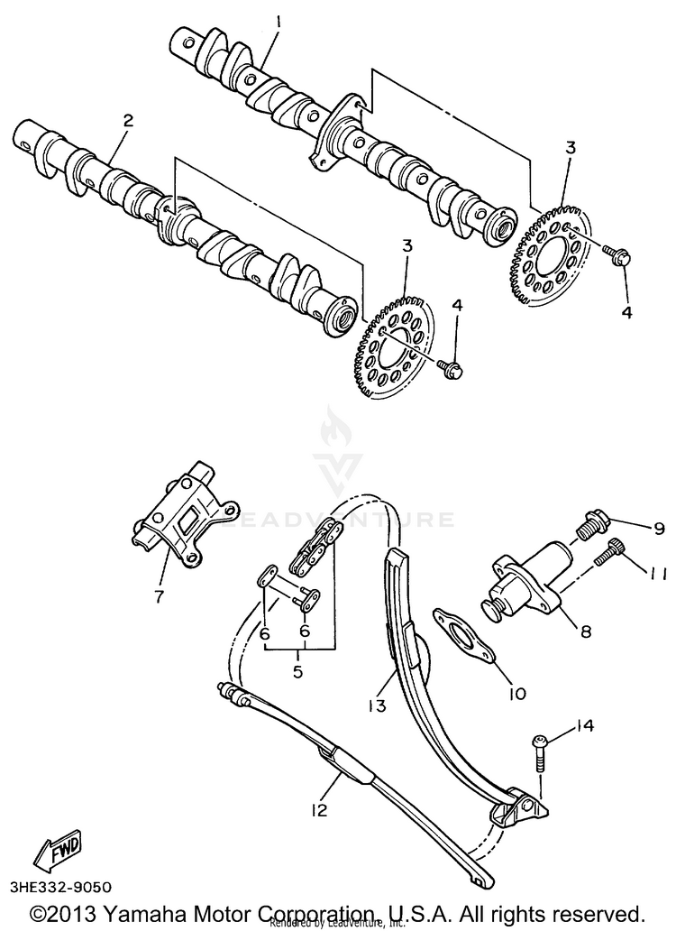 Camshaft Chain Schematic