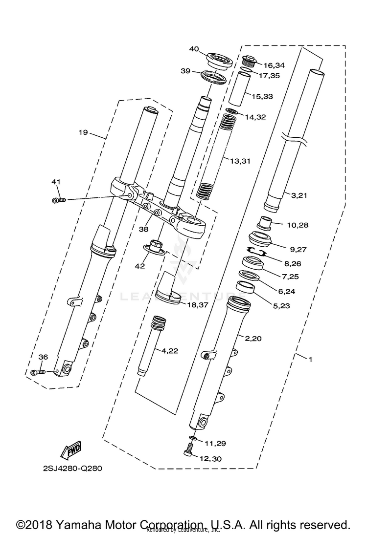 Front Fork Schematic