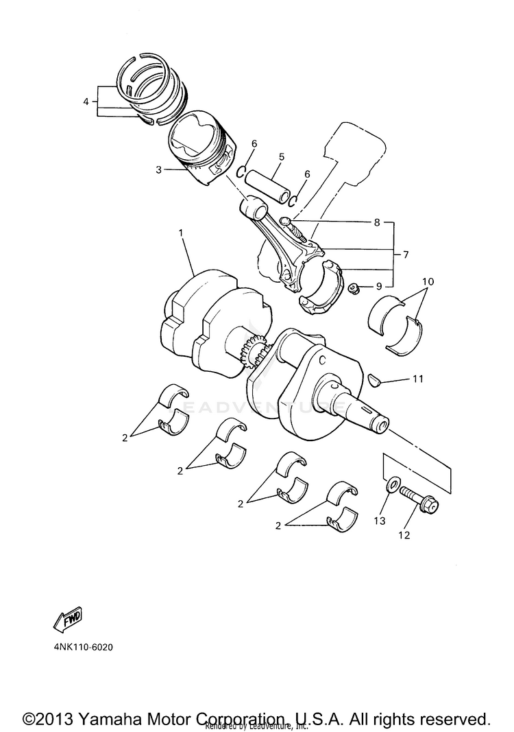 Crankshaft Piston Schematic