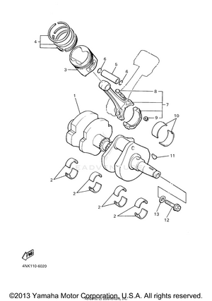 Crankshaft Piston Schematic