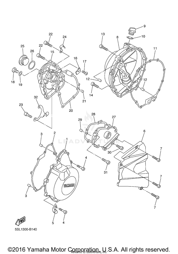Crankcase Cover 1 Schematic