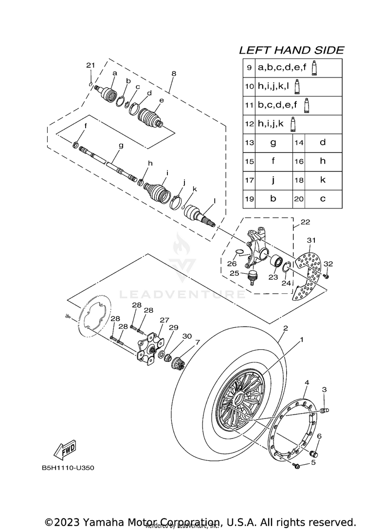 Front Wheel Schematic