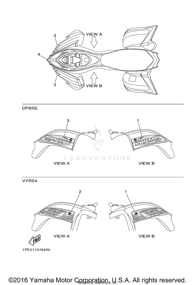 Graphics RAPTOR 700 - YFM700REL - 2014 Schematic