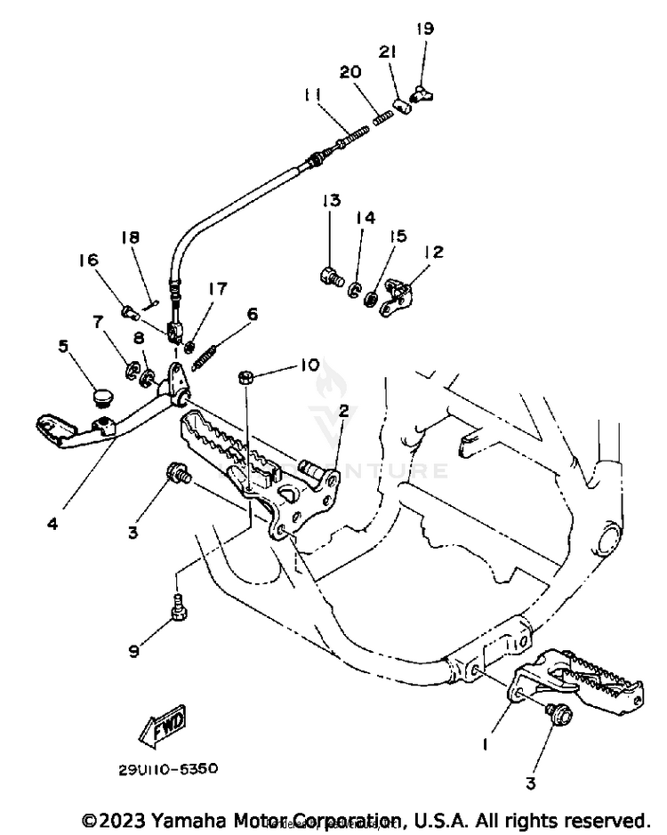 Stand-Footrest Schematic