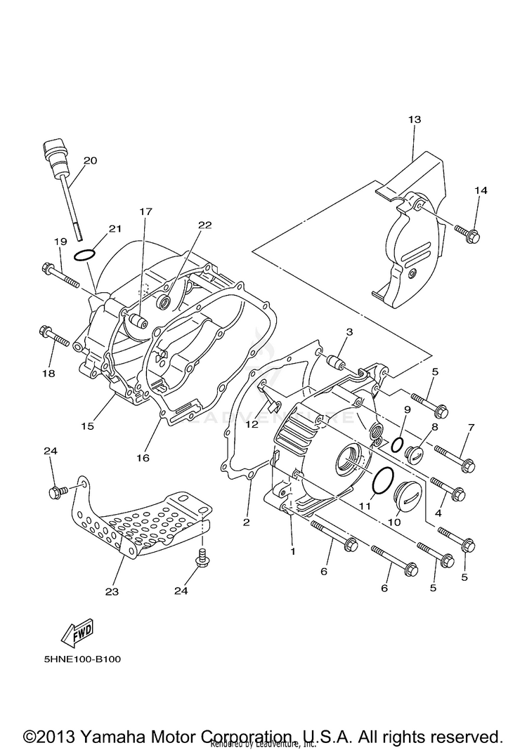 Crankcase Cover 1 Schematic