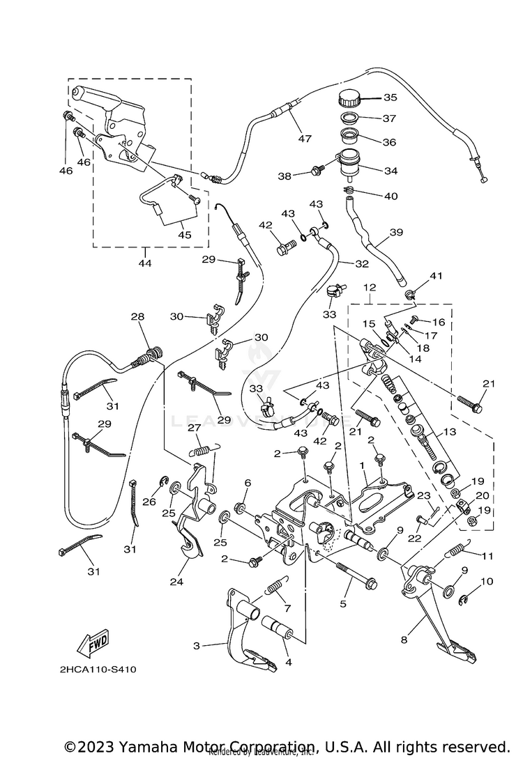 Pedal Wire YXZ1000R EPS - YXZ10YMXLR - 2020 Schematic
