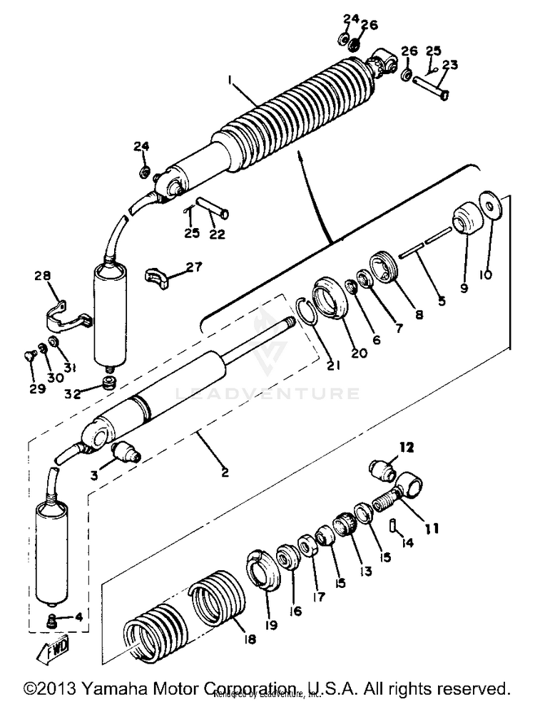 Rear Suspension Yz80j Schematic