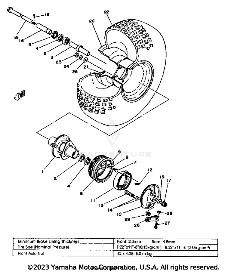 Front Wheel Schematic