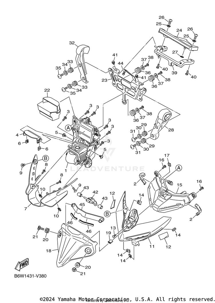 Headlight MT-03 - MT03MB - 2021 Schematic