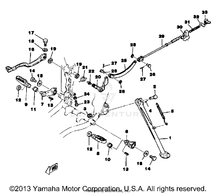 Stand Footrest Schematic