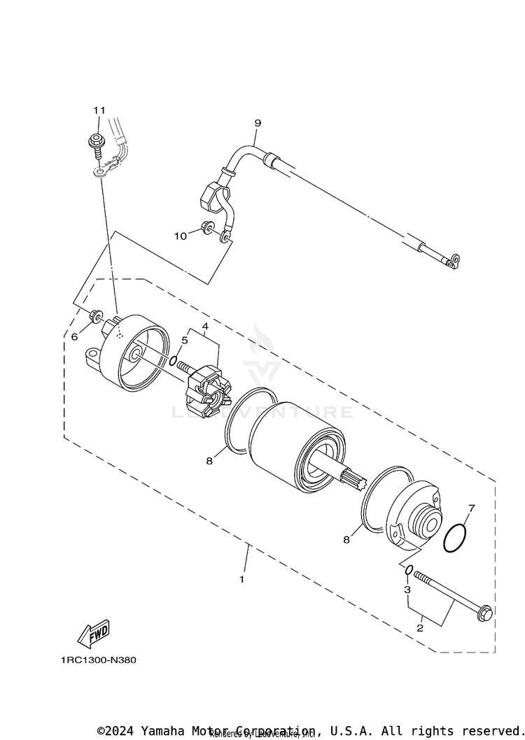 Starting Motor FJ09 CA - FJ09GCB - 2016 Schematic