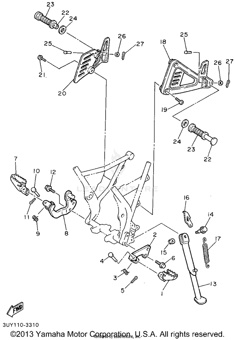Stand Footrest Schematic