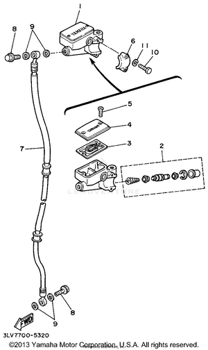 Front Master Cylinder Schematic