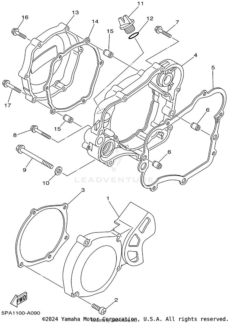 Crankcase Cover 1 Schematic