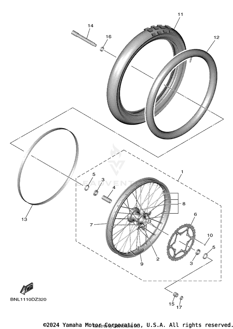 Front Wheel Schematic