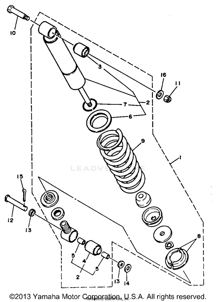 Rear Shocks BLASTER - YFS200B_MN - 1991 Schematic