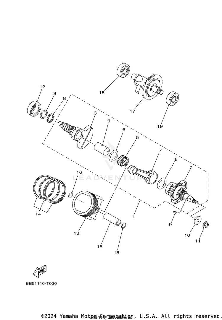 Crankshaft & Piston Schematic