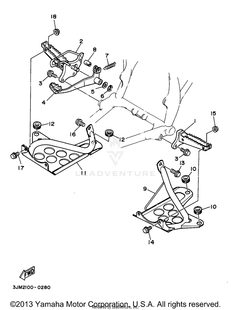 Stand Footrest Schematic