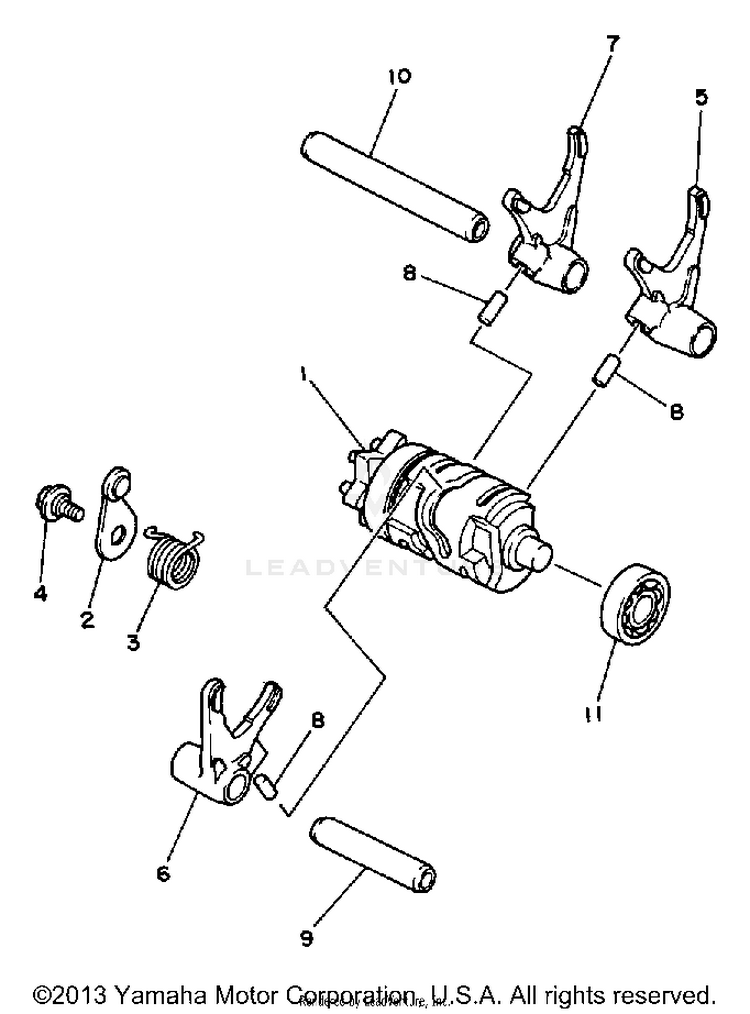 Shift Cam Fork Schematic