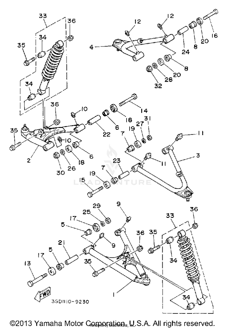 Front Suspension-Wheel Schematic