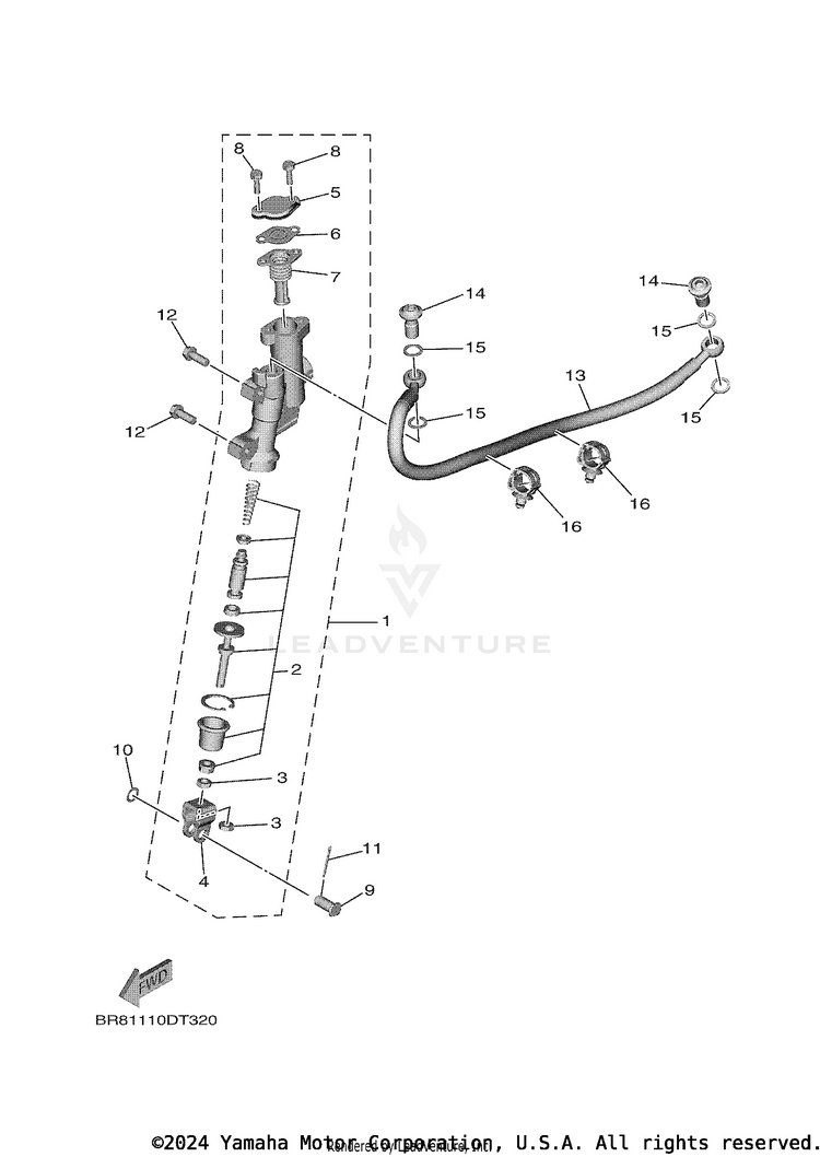 Rear Master Cylinder Schematic