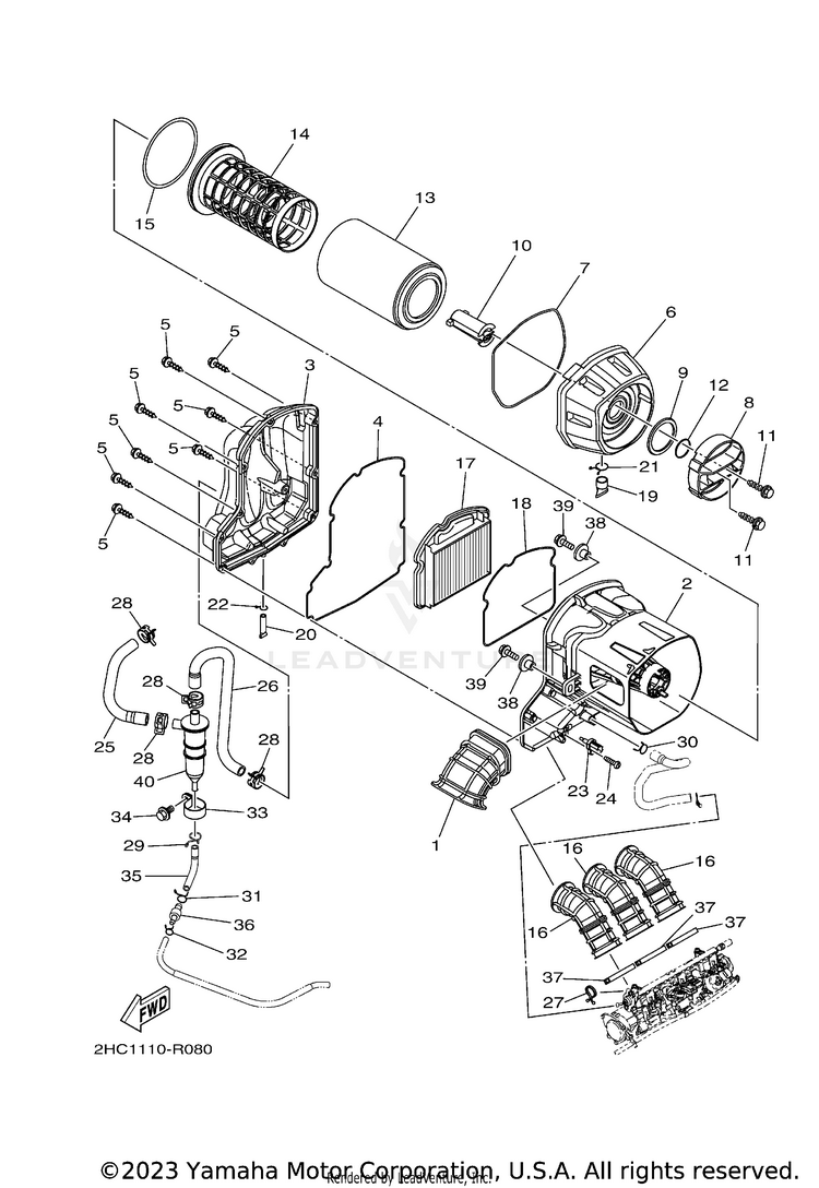 Intake YXZ1000 EPS SPECIAL - YXZ10YPSGY - 2016 Schematic