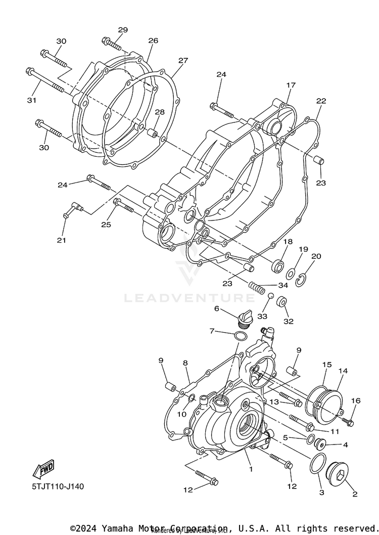 Crankcase Cover 1 Schematic