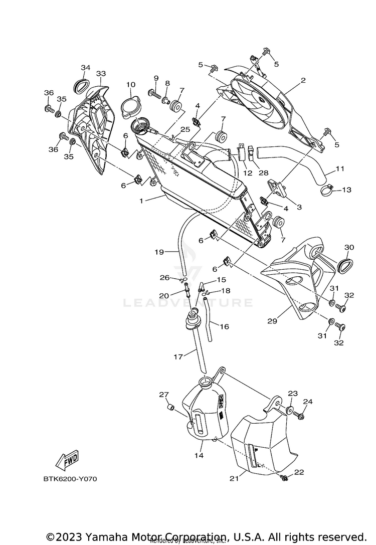 Radiator & Hose MT07 - MT07PCB - 2023 Schematic