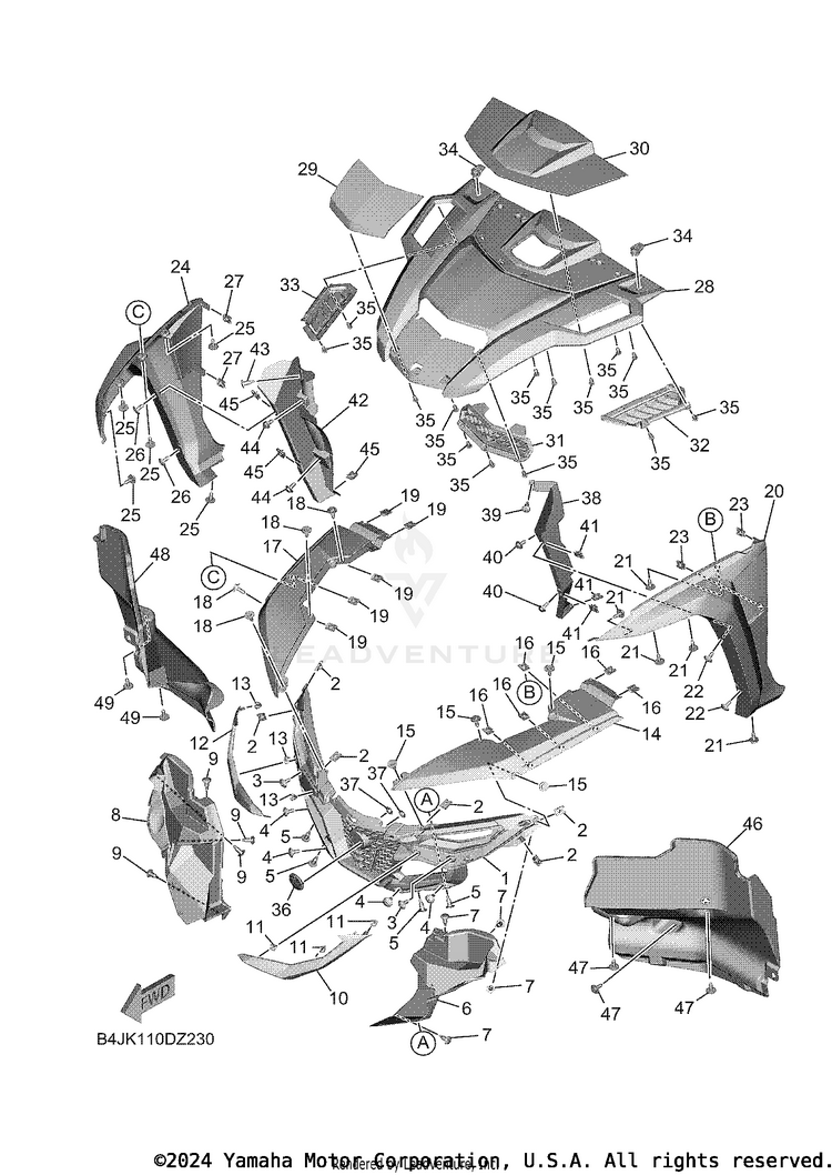 Front Fender 2 Schematic