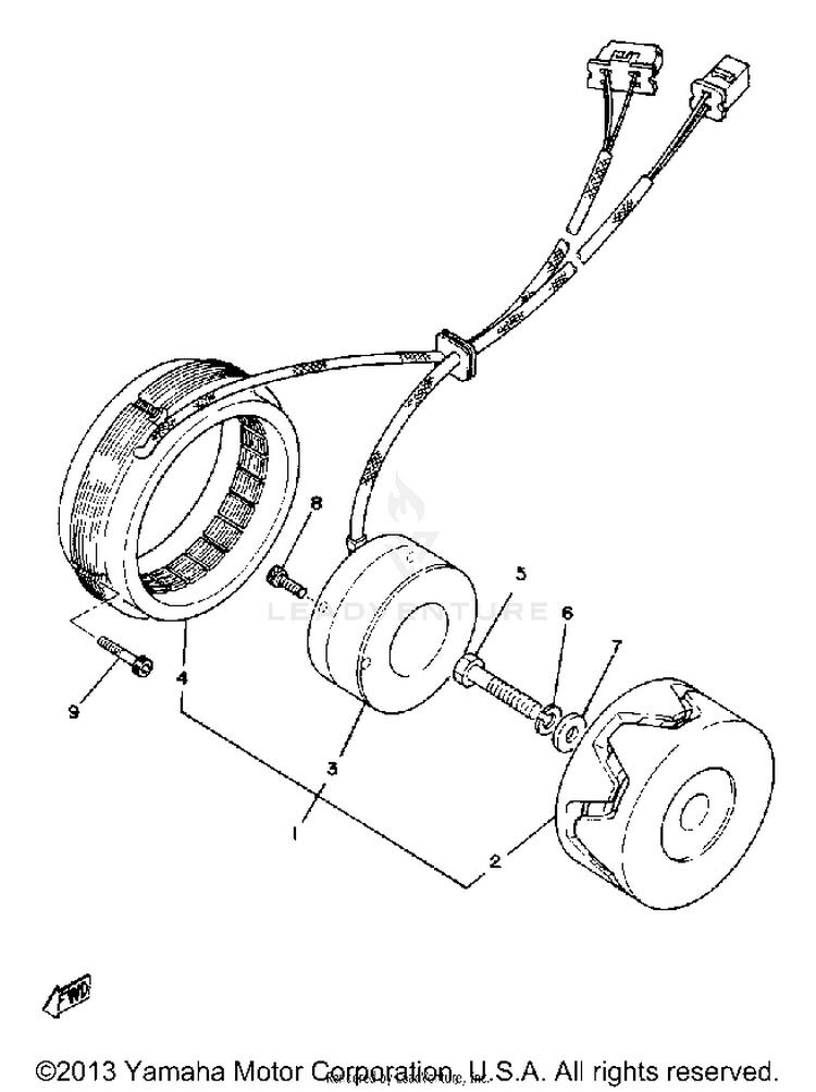 A - C - Generator XS1100LH - 1981 Schematic