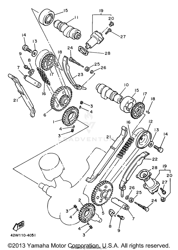 Camshaft Chain Schematic