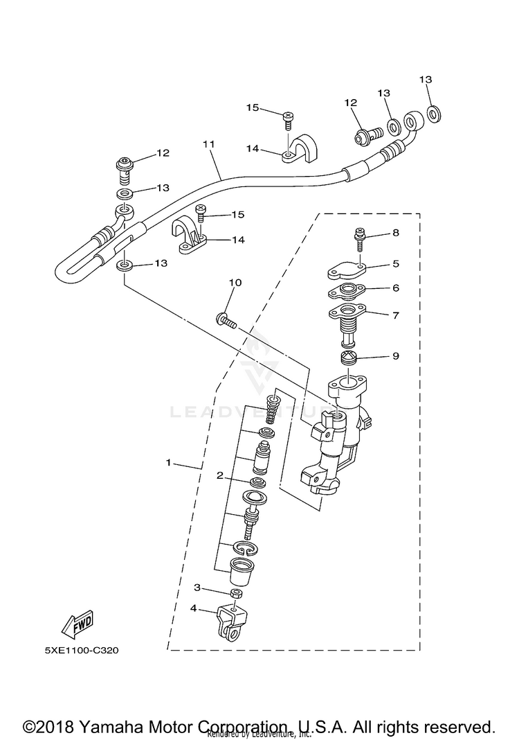 Rear Master Cylinder Schematic