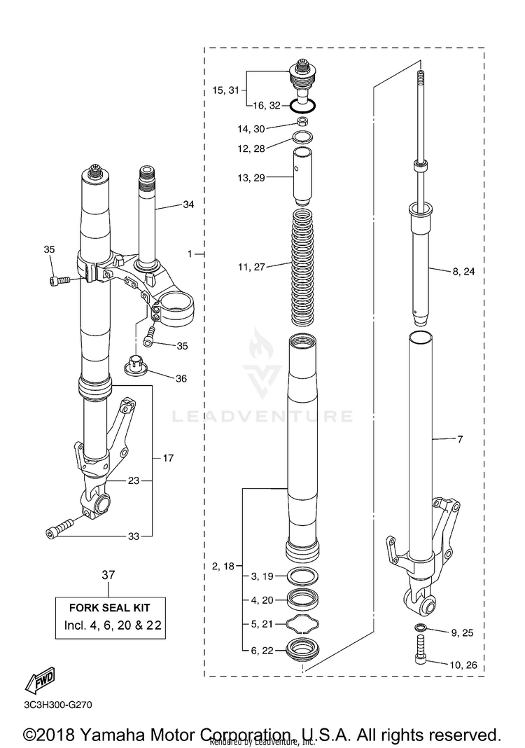 Front Fork Schematic