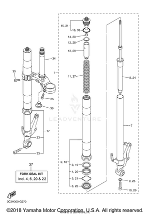 Front Fork Schematic