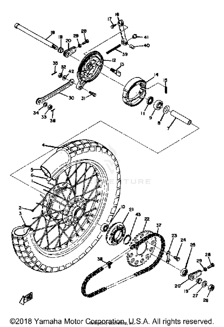 Rear Wheel AT3_CT3 - AT2 - 1972 Schematic