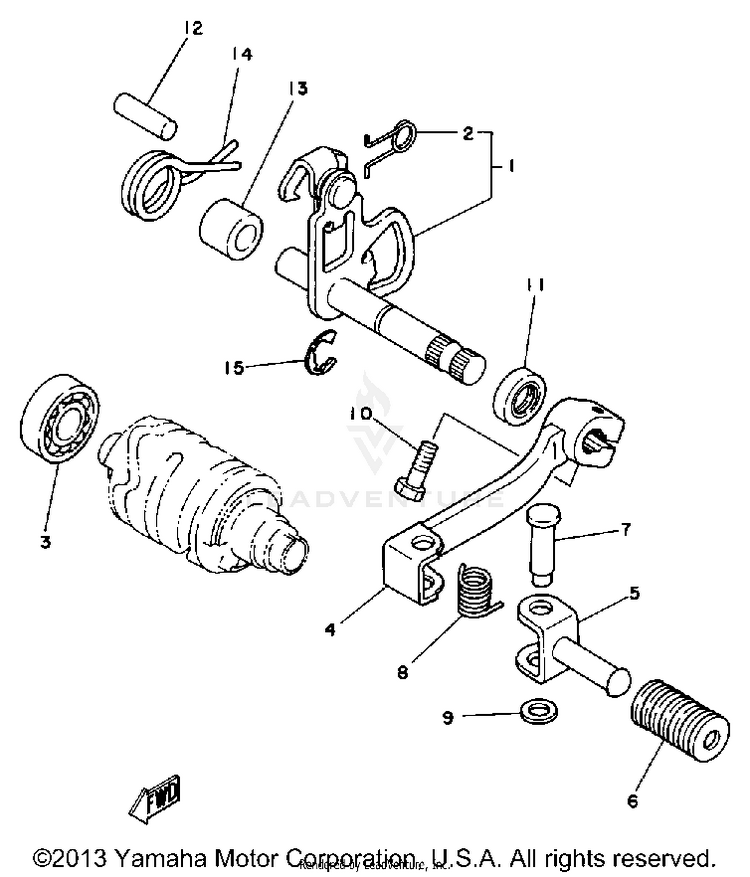 Shift Shaft - Pedal Schematic