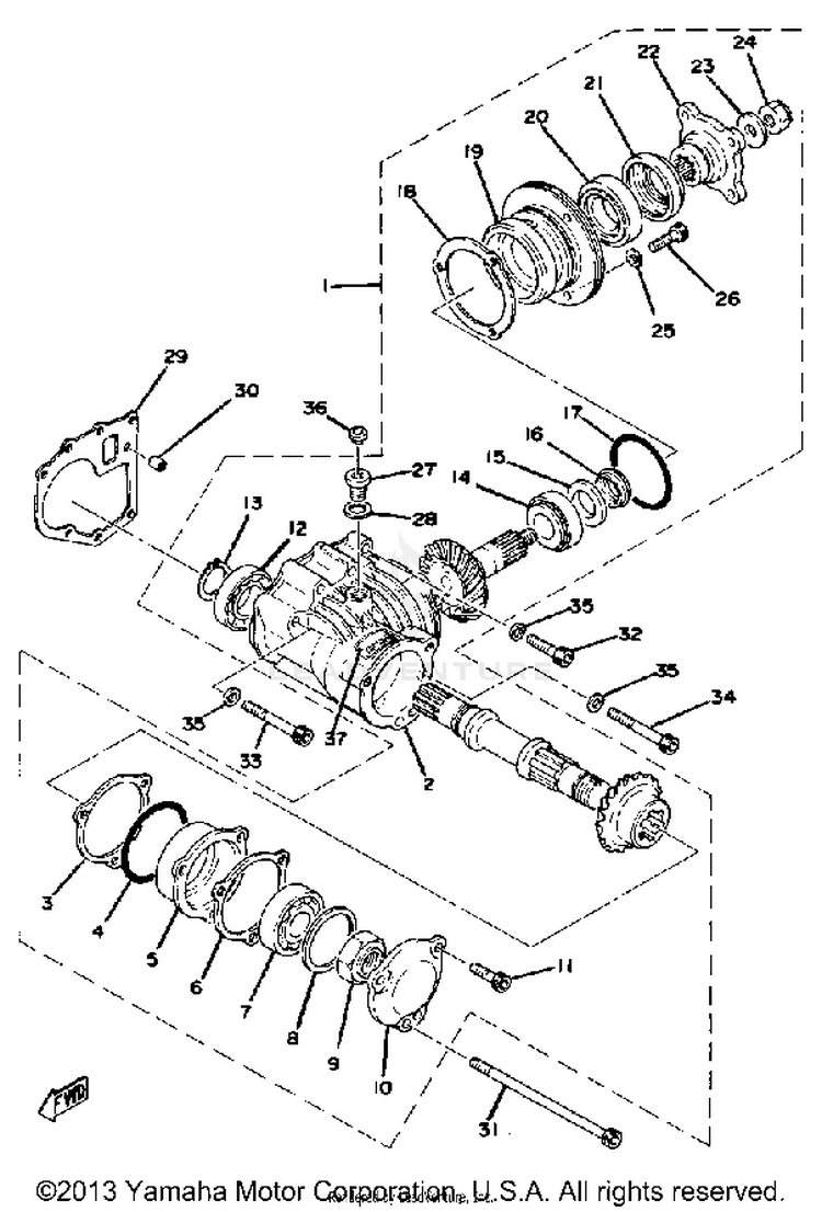 Middle Drive Gear Schematic