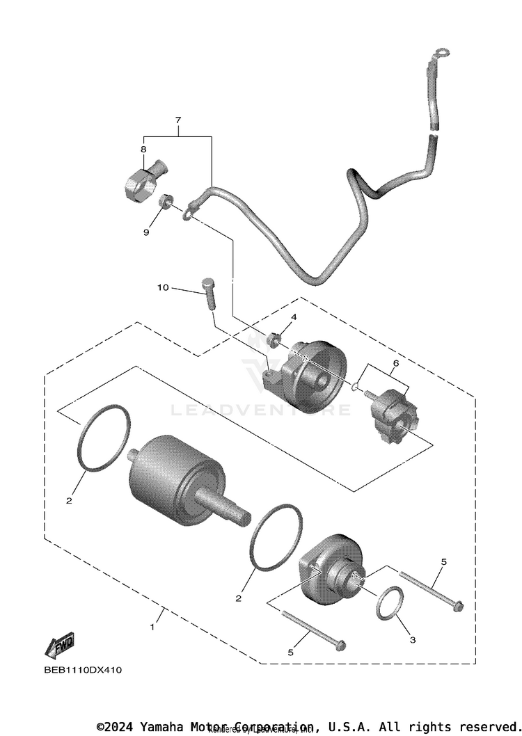 Starting Motor YZFR7 - YZFR7SCB - 2025 Schematic