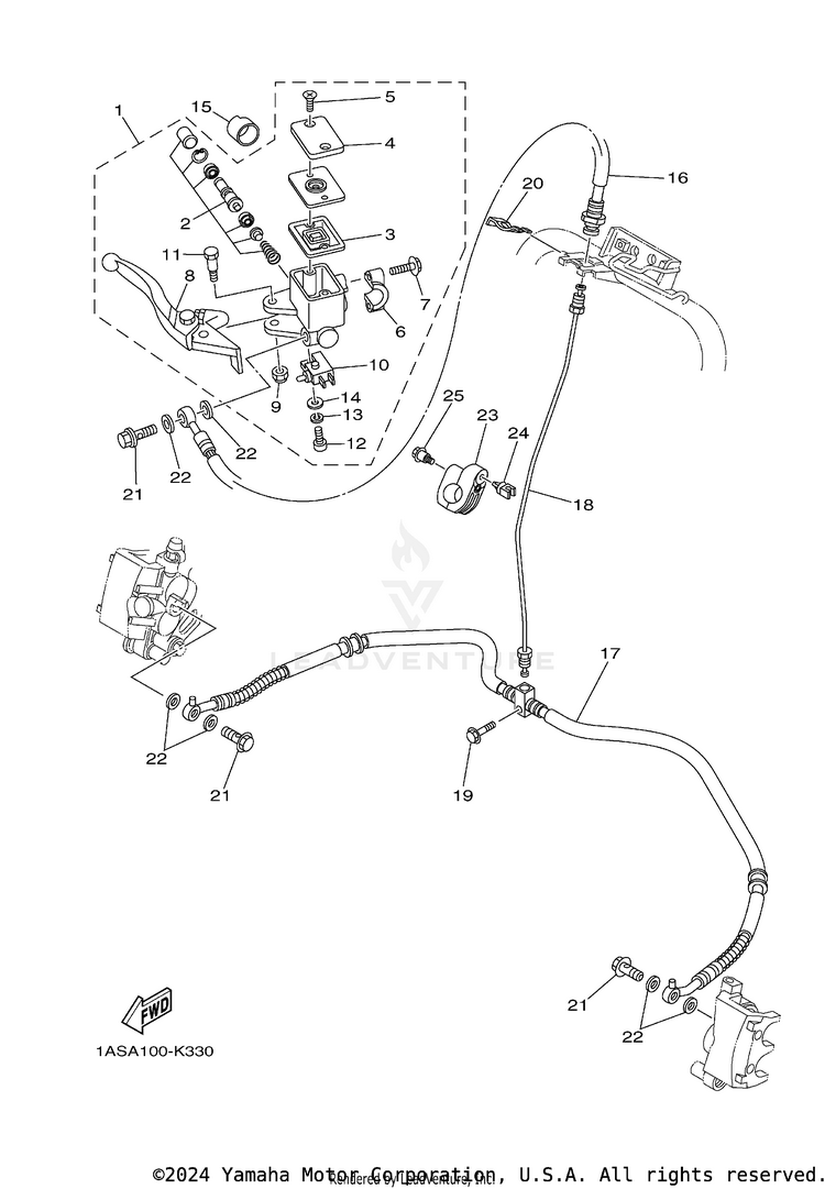 Front Master Cylinder Schematic