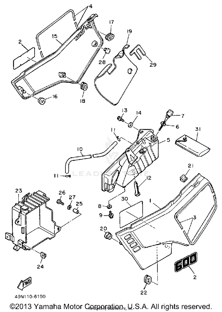 Side Cover - Oil Tank Schematic