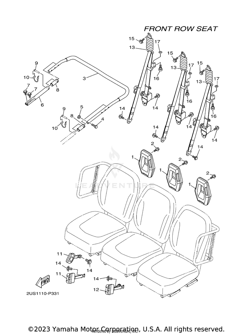 Seat 2 VIKING VI EPS SE - YXC700PSFS - 2015 Schematic