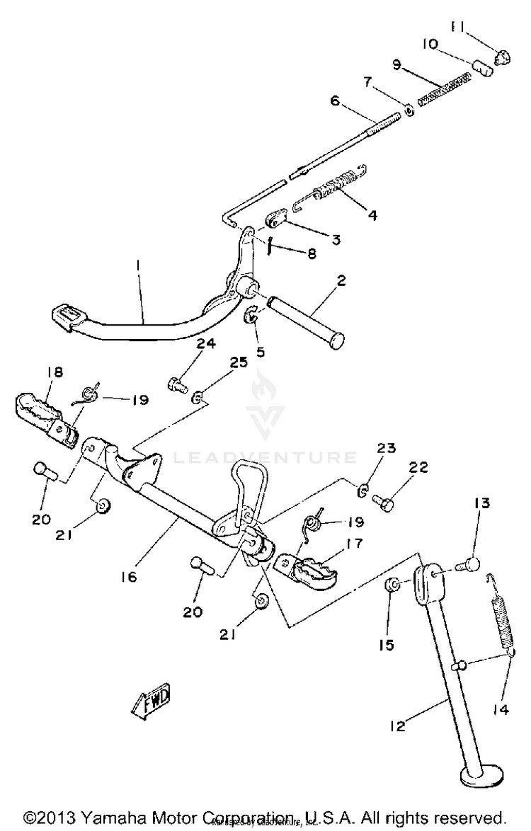 Stand - Footrest Schematic