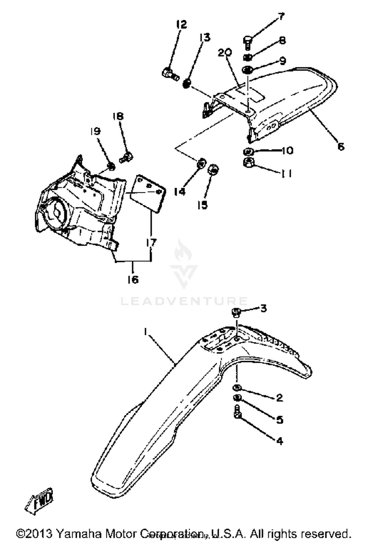Front Fender - Rear Fender Schematic